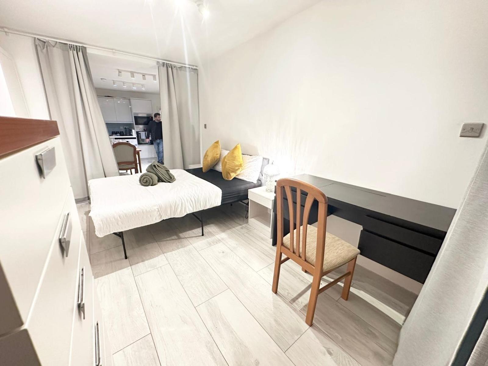 Large Studio With Extra Sofa Bed And Private Bath Plus Kitchen Canary Wharf 1 * London