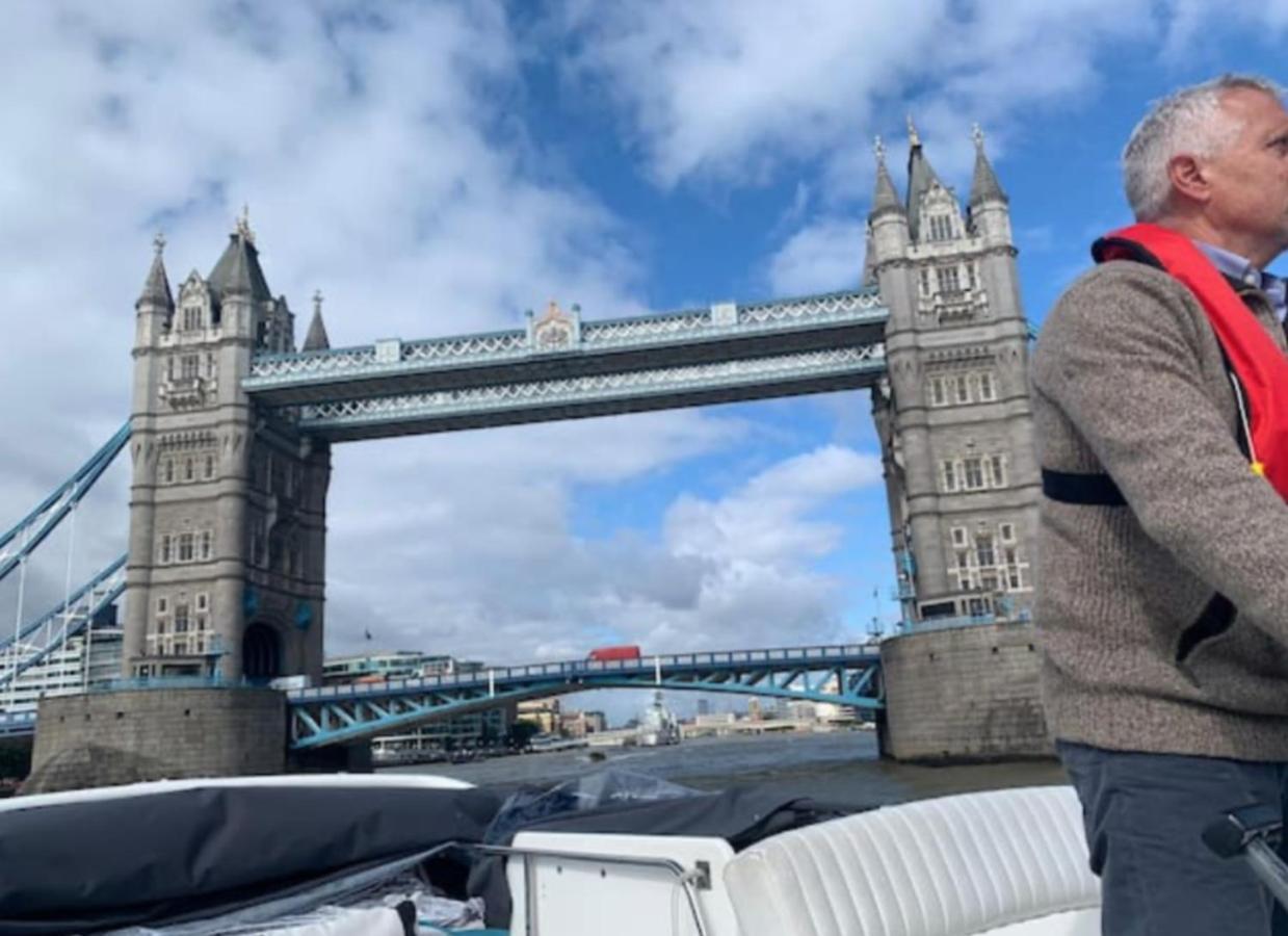 Yacht -central St Kats Dock Tower Bridge London