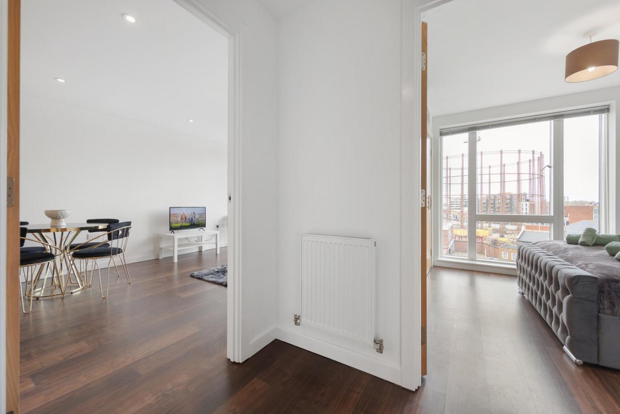 Apartment Lift & Free Parking, Modern 1 Bed Flat In Shoreditch Next To Train Station *