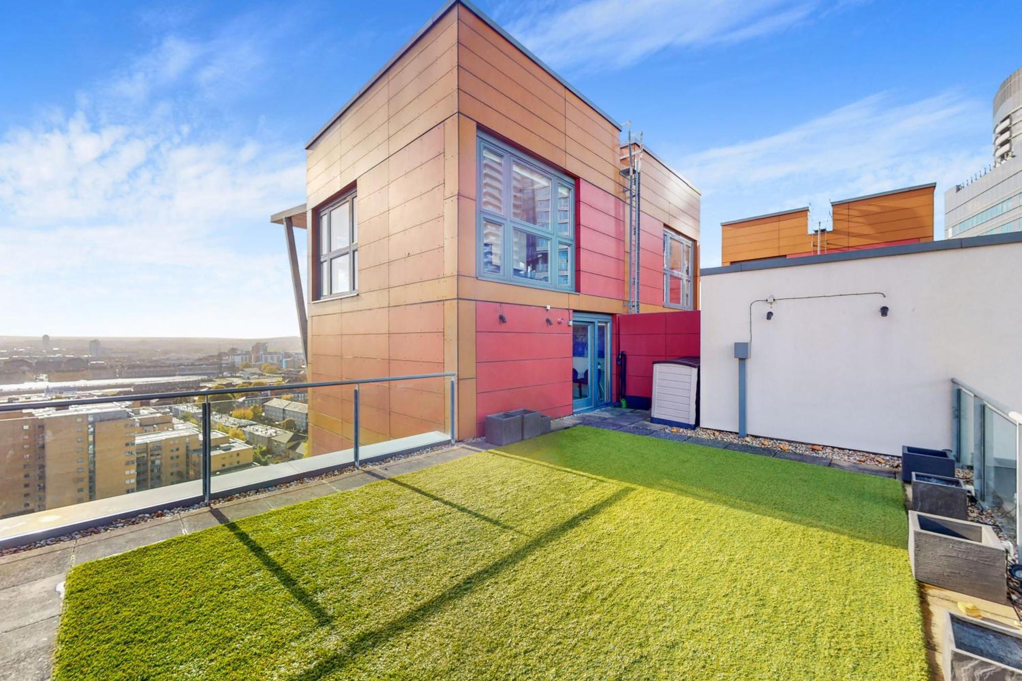 Stylish 2bed Penthouse With Private Roof Terrace In Canary Wharf Apartamento
