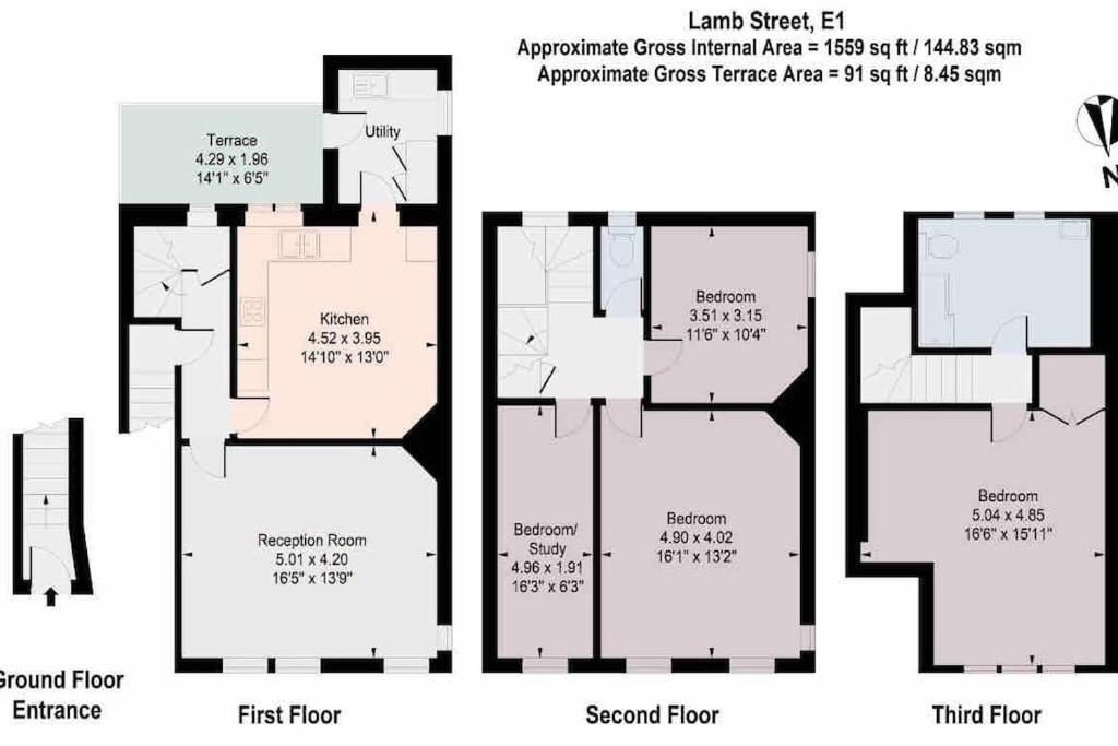 Three-storey, Renovated 1890s Heritage In Spitalfields Market Apartamento