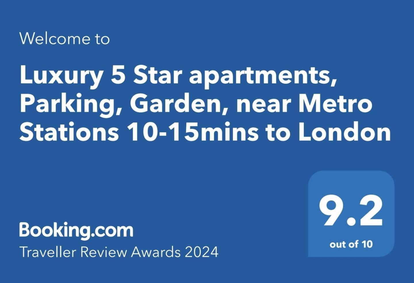 Apartment Luxury 5 Star Apartments, Parking, Garden, Near Metro Stations 10-15mins To
