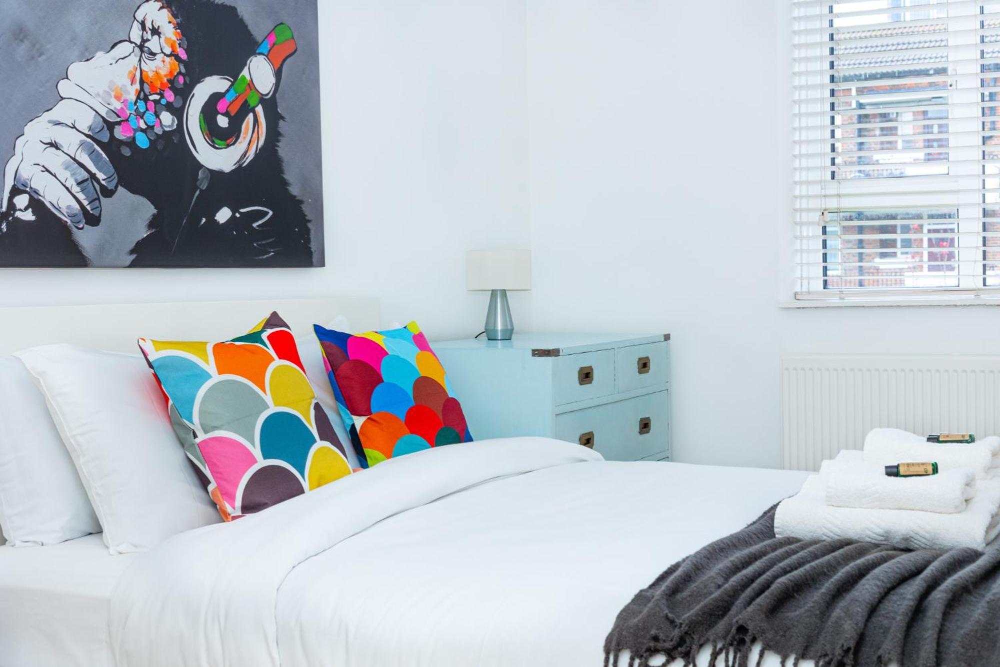 Bright Modern 1 Bedroom Flat, 5 Min To Vauxhall St Apartment *