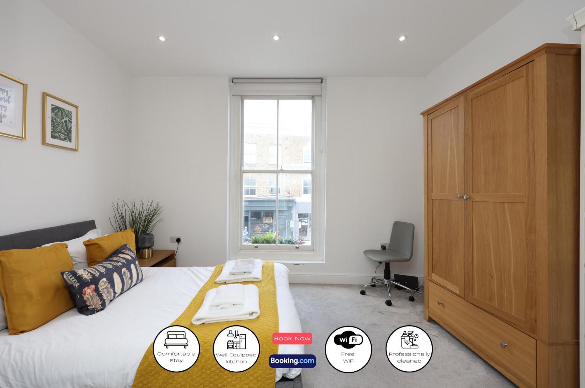 New 1 Bedroom Flat Short Term & Flexible Renting Hackney With Free Wifi