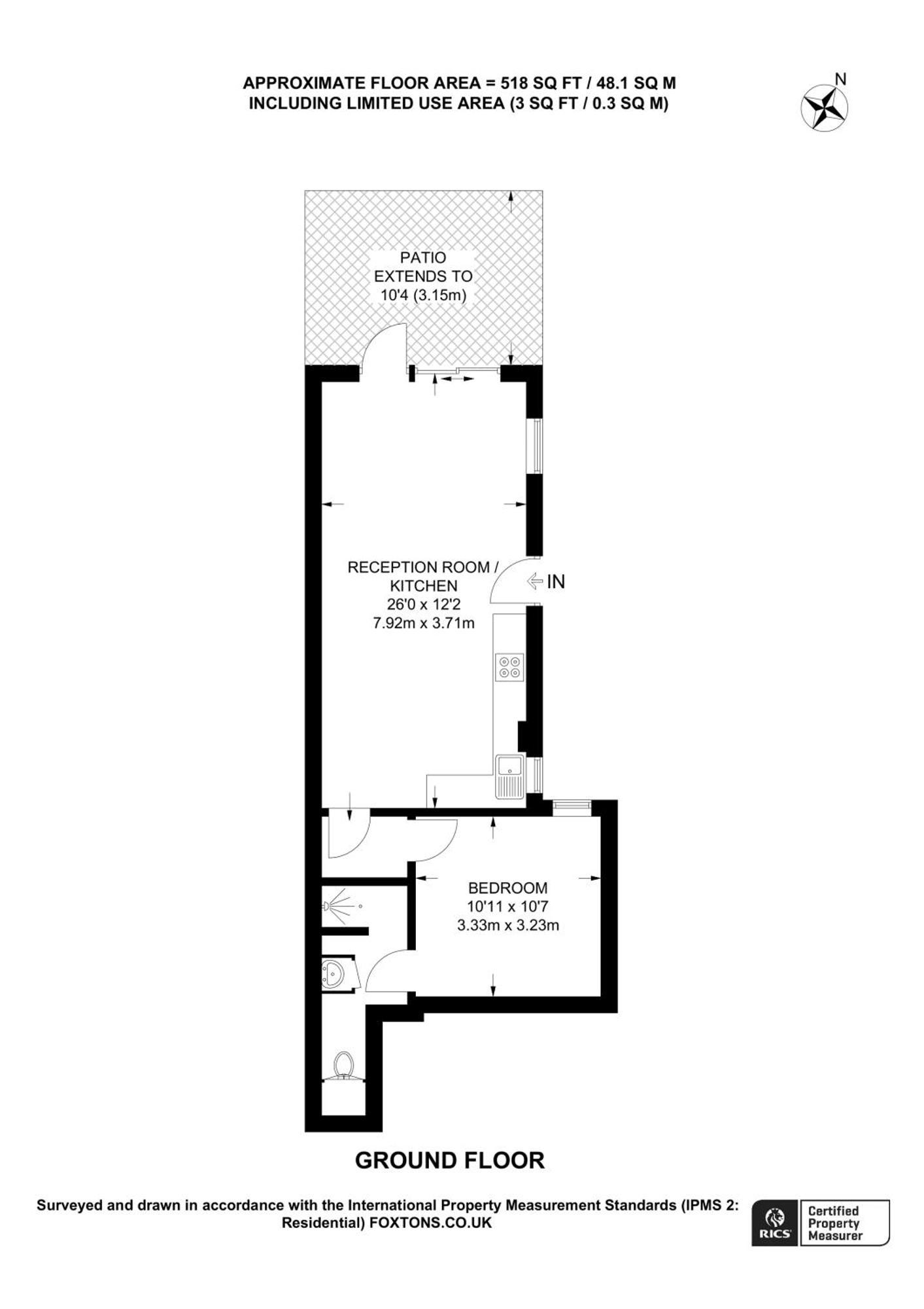 Stylish 1br 1ba Private Patio
