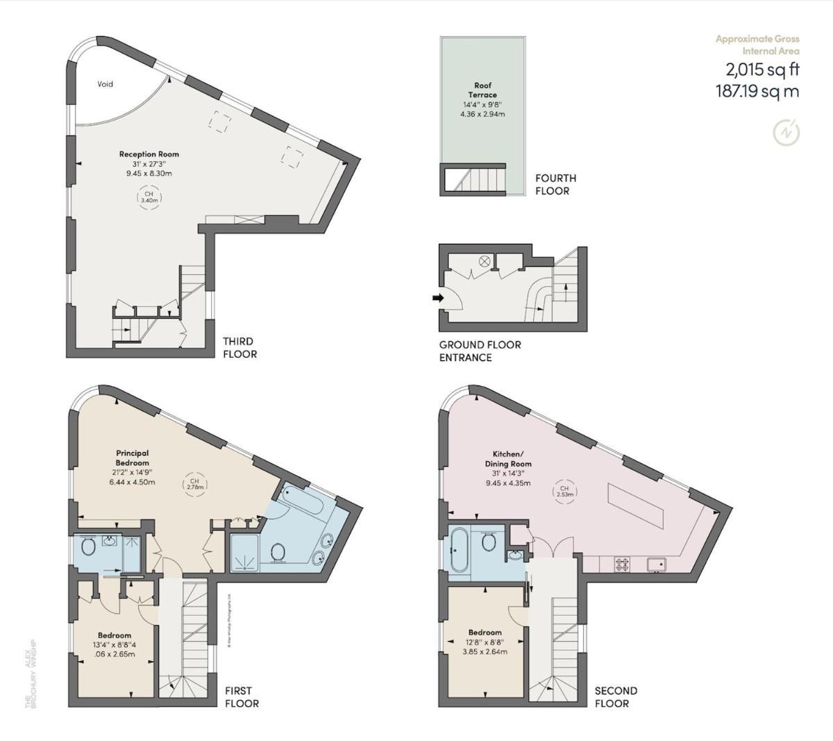 Brand New Refurbishment Townhouse In Notting Hill Near Portobello Road With Ac Air Conditioning & Roof Terrace London