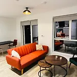 Modern Flat With A City Skyline View