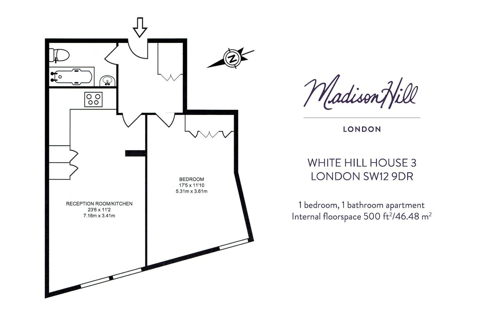 Madison Hill - White Hill House 3 - 1 Bedroom Flat *