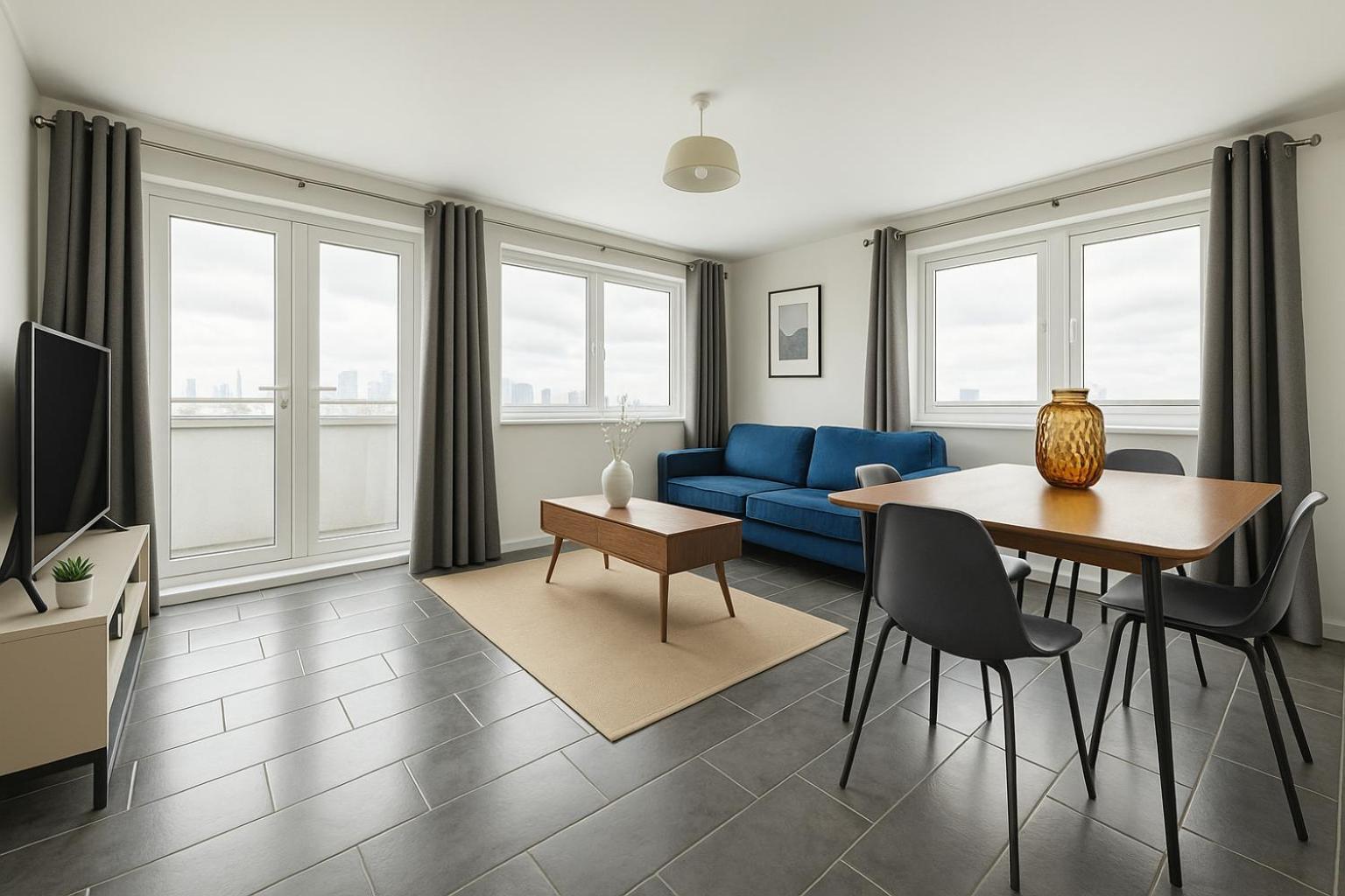 Canary Wharf With Balcony And Stunning Views