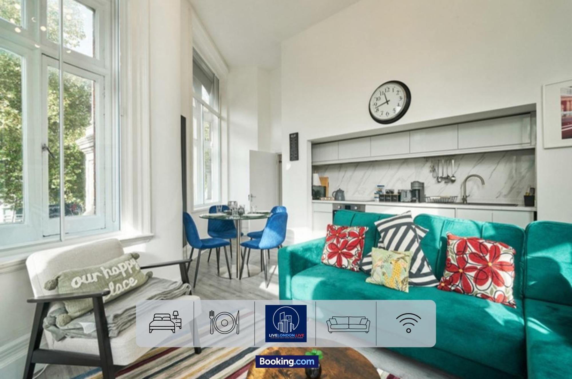 Apartment Last-minute Specials L Sleeps Up To 4 Guests L One-bedroom With King Bed And High Ceilings Near Camden By Live Short Lets & Serviced *